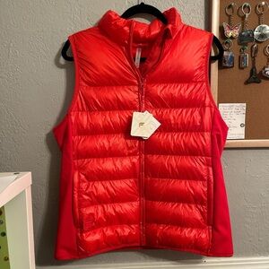 Fabletics Bold Red Puffer Vest